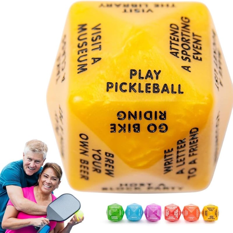 Itera Retirement Dice - Fun Gift for Men and Women Retirement Ideas 2"x2"x2" Decision Dice in Yellow - Image 1